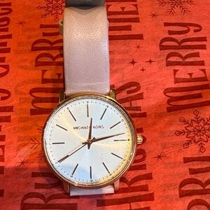 Michael Kors Gold and Tan Leather Watch